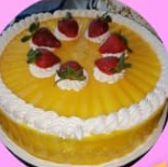 Pastel de crema de mango